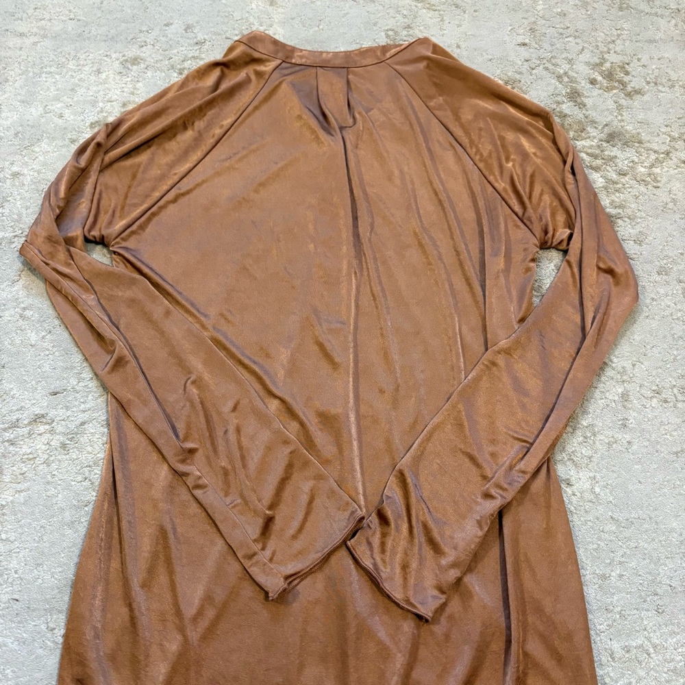 Wilfred Henley Long Sleeve Stretch Satin Mini Shirt Dress Size XXSmall - Picture 14 of 14